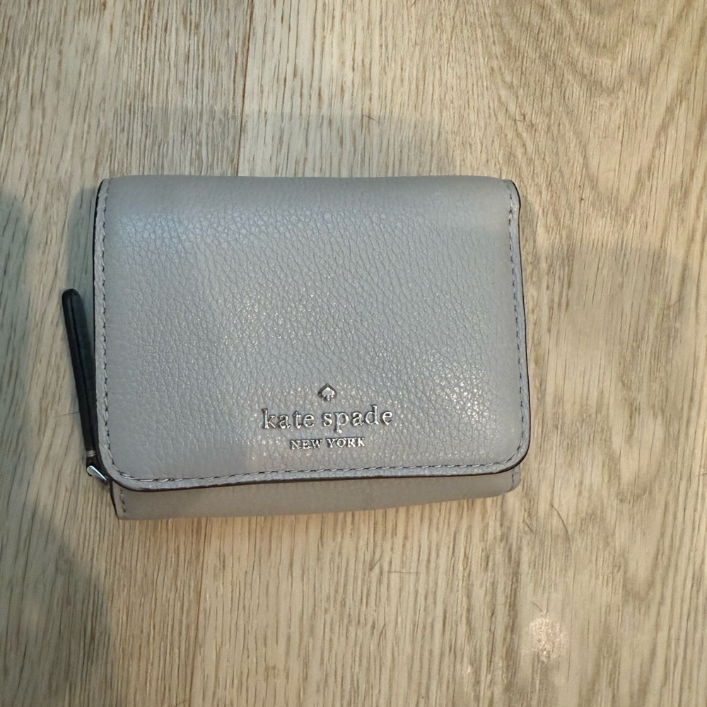 Kate Spade Light Gray Leather Wallet